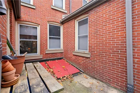 a view of a wooden chairs in a house