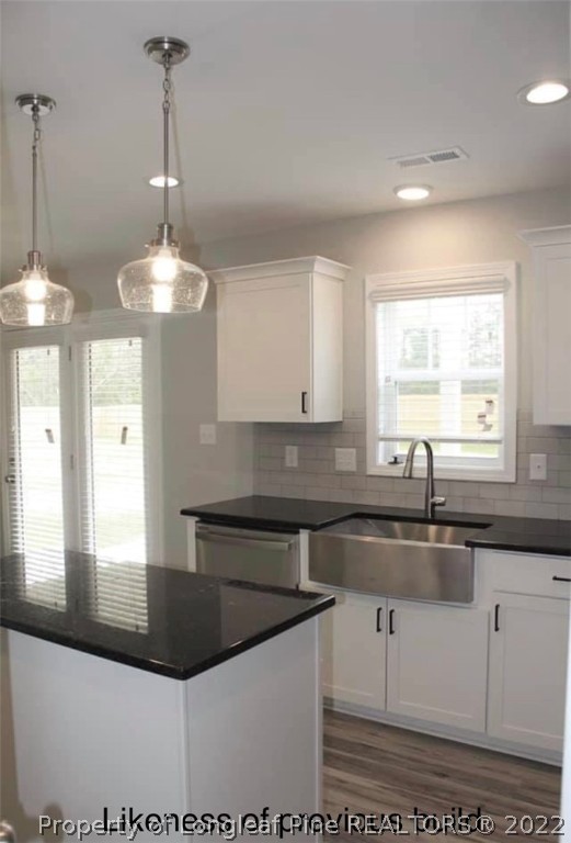 256 Crupper Lane Raeford, NC 28376 - Photo 20 of 30 a kitchen that has a sink a window and cabinets