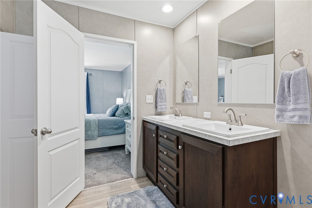 8952 White Oak Church Road Wilsons, VA 23894 - Photo 23 of 37 Primary Ensuite with Dual Vanity
