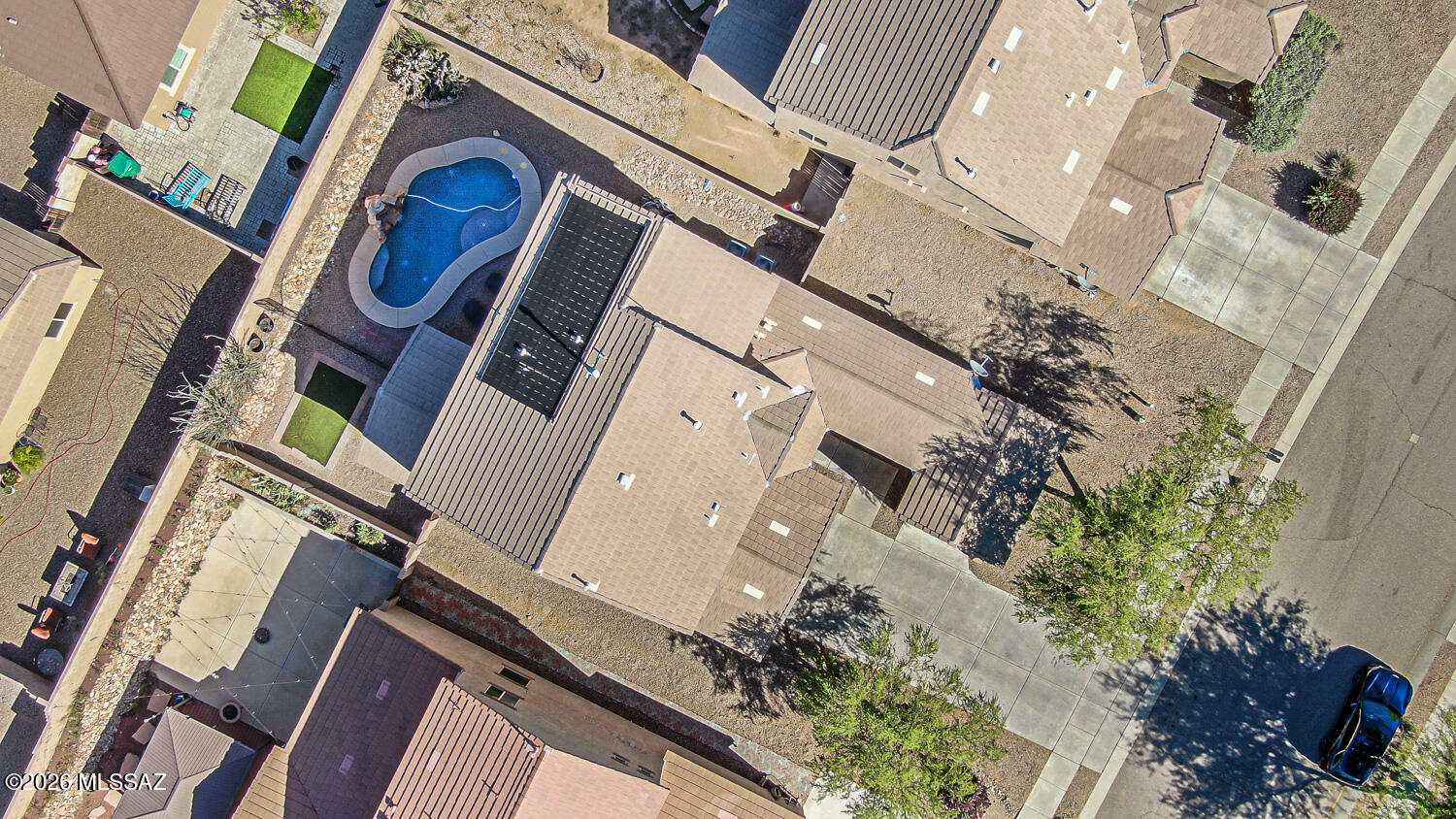 323 East Refuge Loop Vail, AZ 85641 - Photo 49 of 51 an aerial view of a house with a garden
