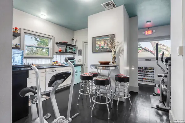 a room with storage and utility