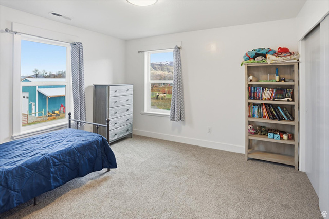 1009 High Creek Road Cove, UT 84320 - Photo 45 of 79 Bedroom with light colored carpet and baseboards