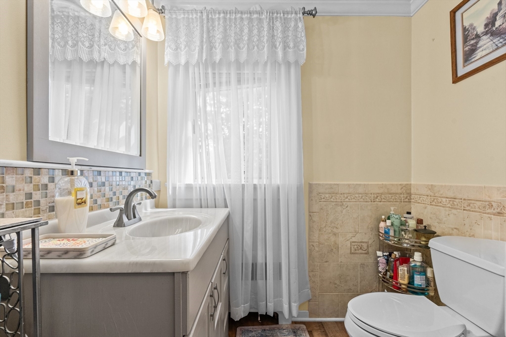 8 Mary Mt Road Auburndale, MA 02466 - Photo 29 of 36 a bathroom with a sink toilet and shower