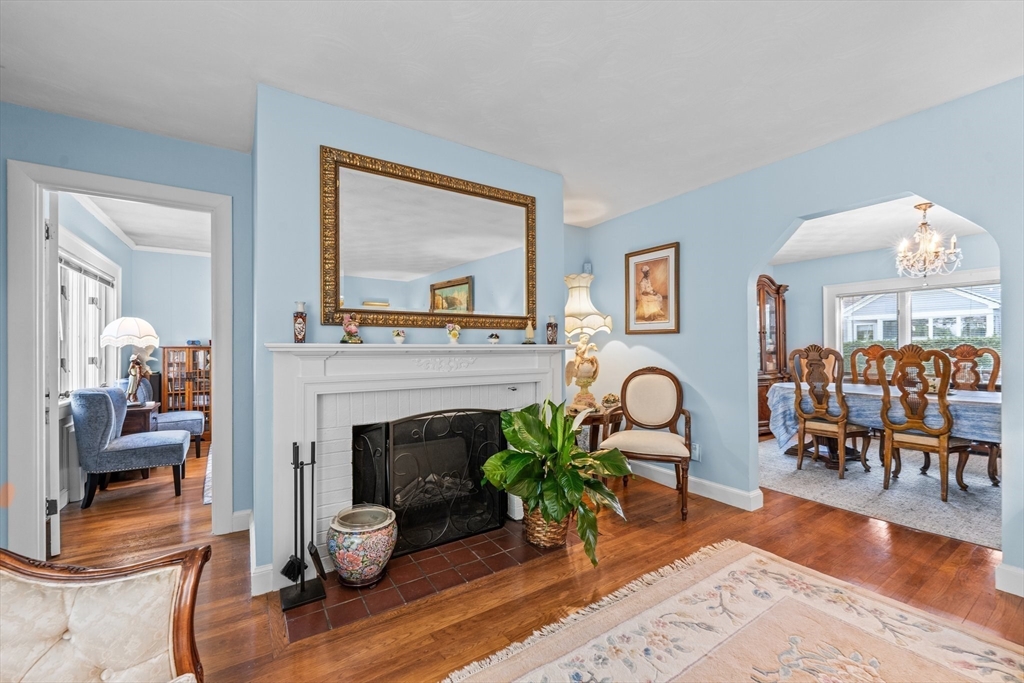 8 Mary Mt Road Auburndale, MA 02466 - Photo 9 of 36 a living room with furniture and a fireplace