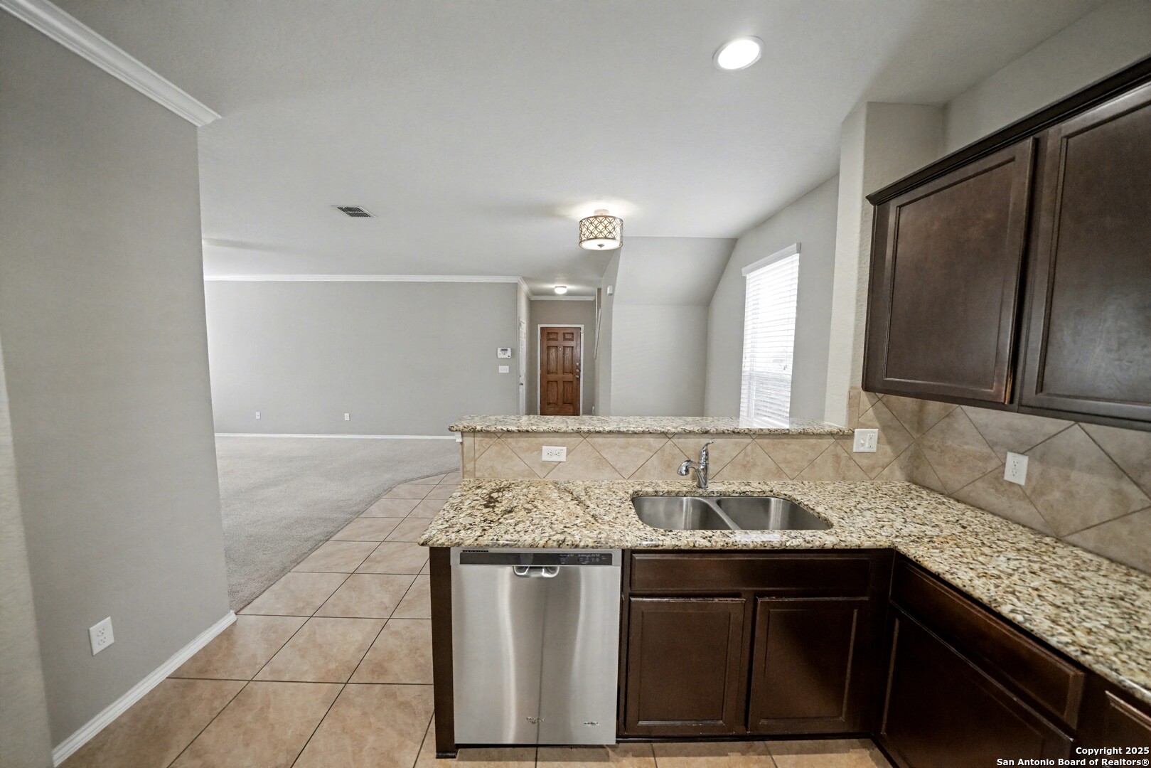 478 Walnut Crest Schertz, TX 78154 - Photo 17 of 47 a bathroom with a granite countertop sink a mirror and a shower