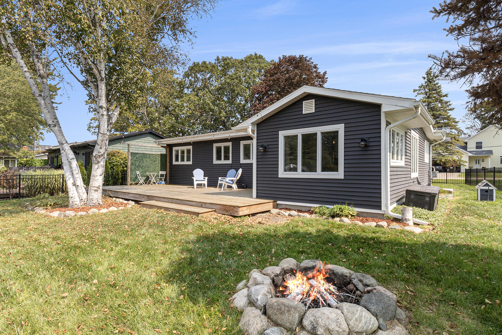 11254 Colony Pinckney, MI 48169 - Photo 53 of 61 deck view with firepit