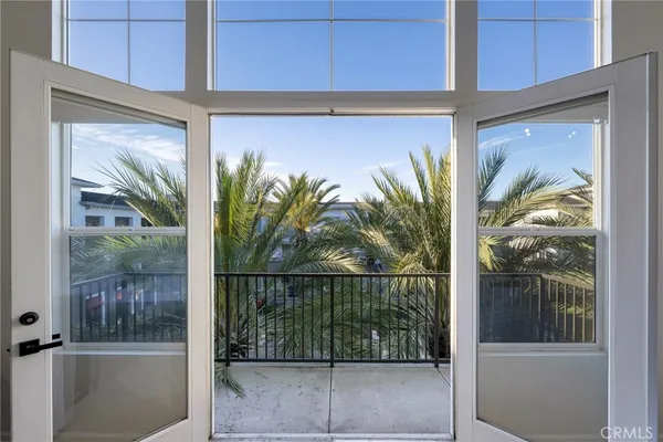 a view of a balcony with outdoor space