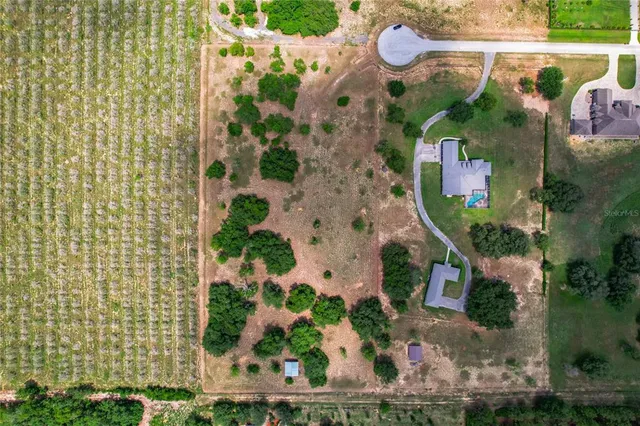 a view of a lake with a city