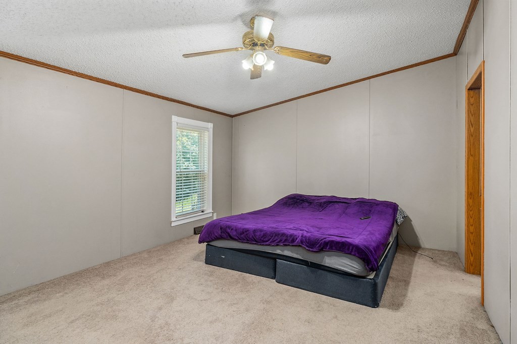 431 Mohawk Valley Road Monroe, TN 38573 - Photo 19 of 28 a bedroom with a bed and a chandelier fan