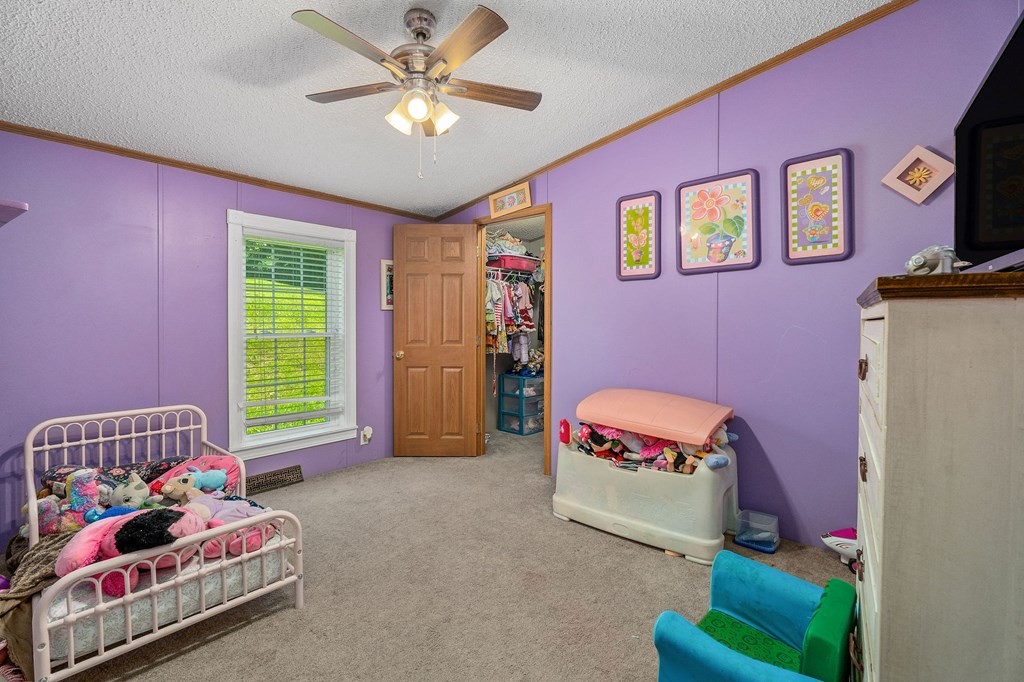 431 Mohawk Valley Road Monroe, TN 38573 - Photo 23 of 28 a bedroom with a bed and a chandelier
