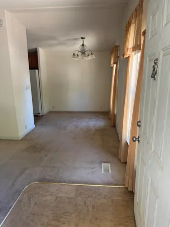 a view of a garage