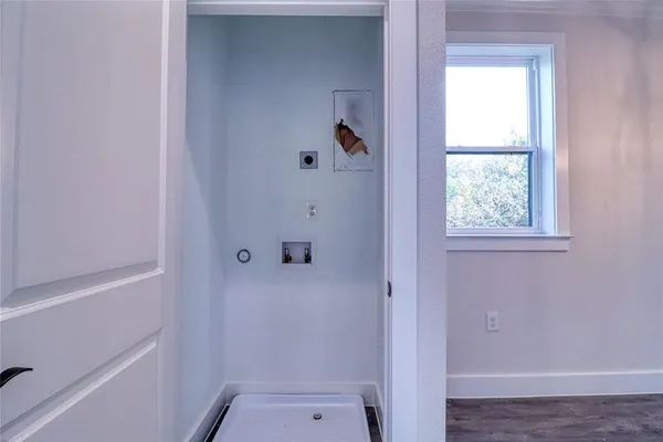 a bathroom with a window