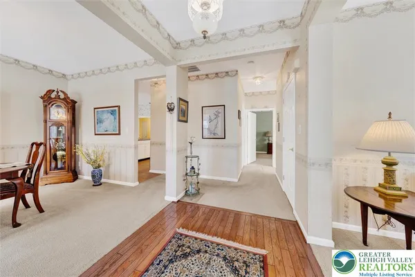 a view of livingroom with furniture and wooden floor