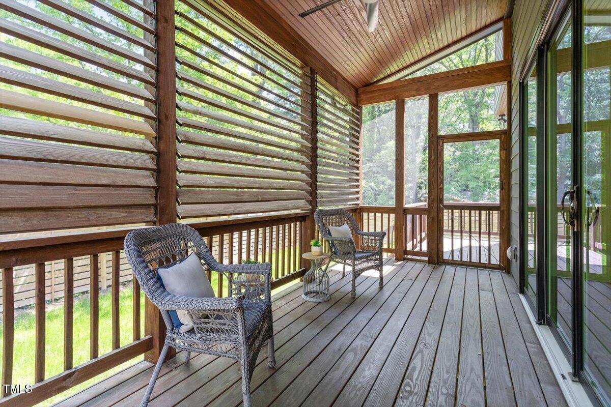 337 Merrywood Drive Raleigh, NC 27610 - Photo 38 of 52 a view of a patio with wooden floor