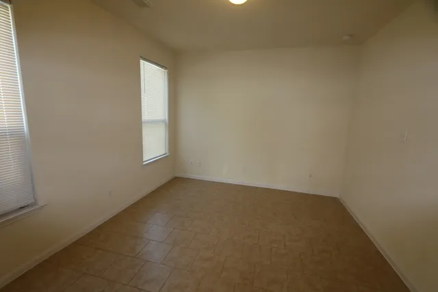 an empty room with a window