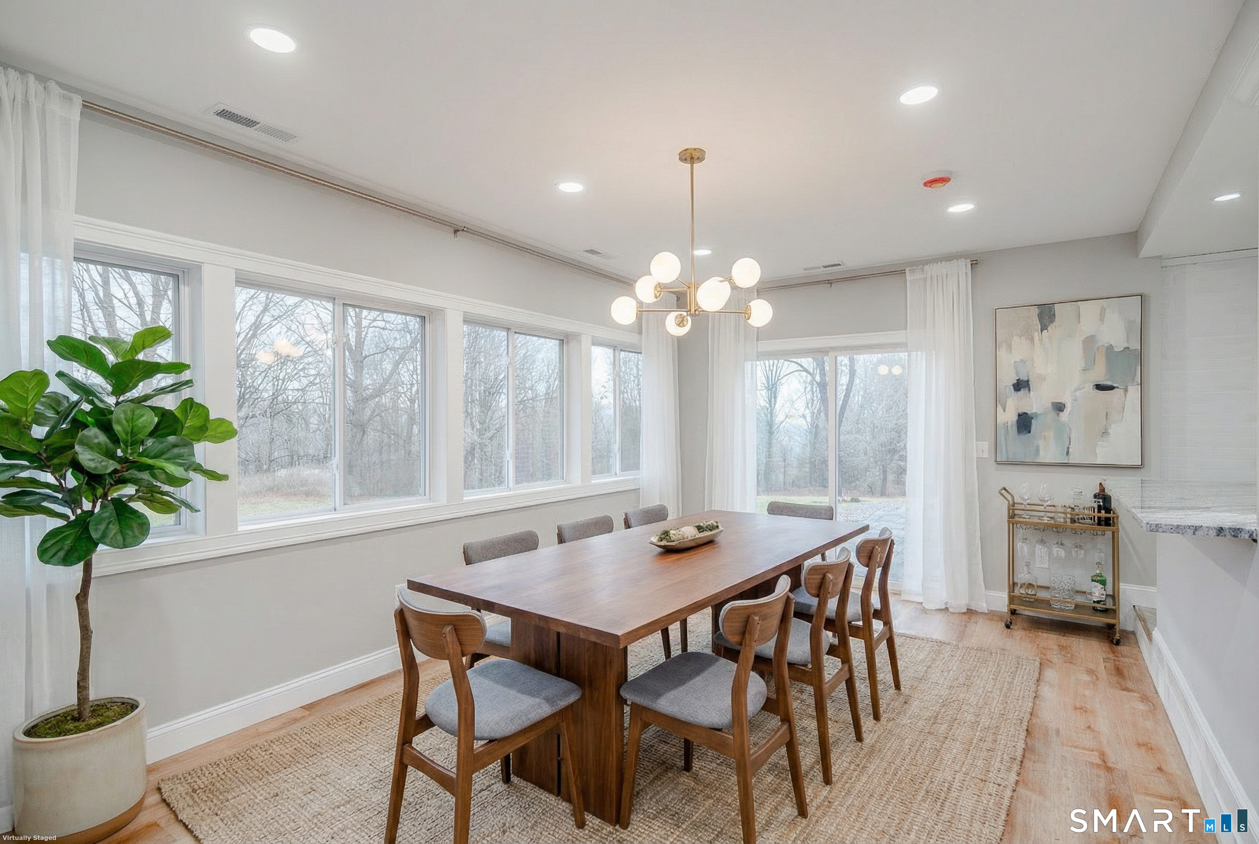 284 Chestnut Tree Hill Road Oxford, CT 06478 - Photo 7 of 34 a view of a dining room with furniture window and wooden floor