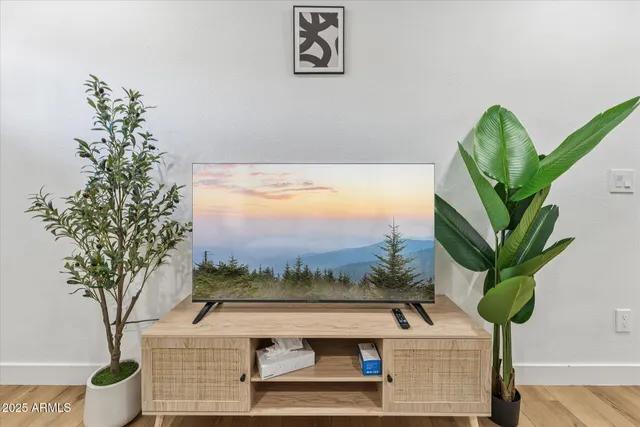 a view of livingroom with furniture and wooden floor