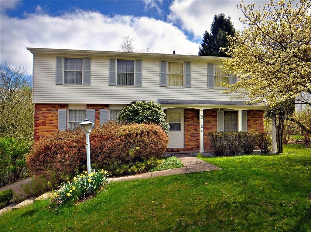 2124 Ramsey Road Monroeville, PA 15146 - Photo 1 of 25 Nice 4 Bedroom 2 story home with 2 1/2 baths. Two car garage in back. Deck off large updated EIK. Brick fireplace in the Living Room. Formal dining room. Large full basement, ready to finish. Parklike back yard and private.