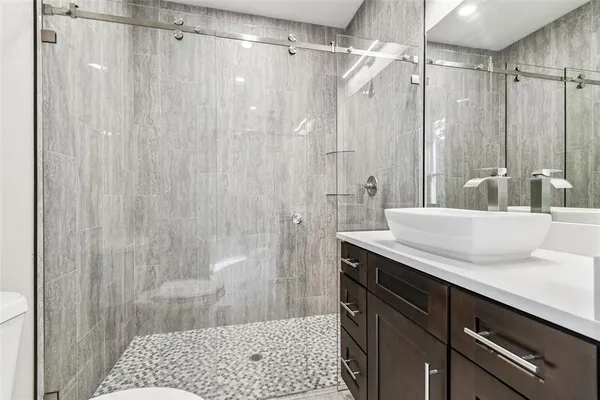 a view of a backyard with a garden