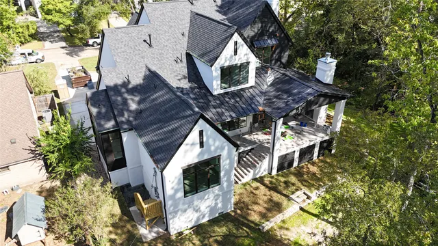 a view of a house with roof deck