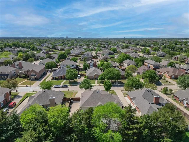 an aerial view of multiple house