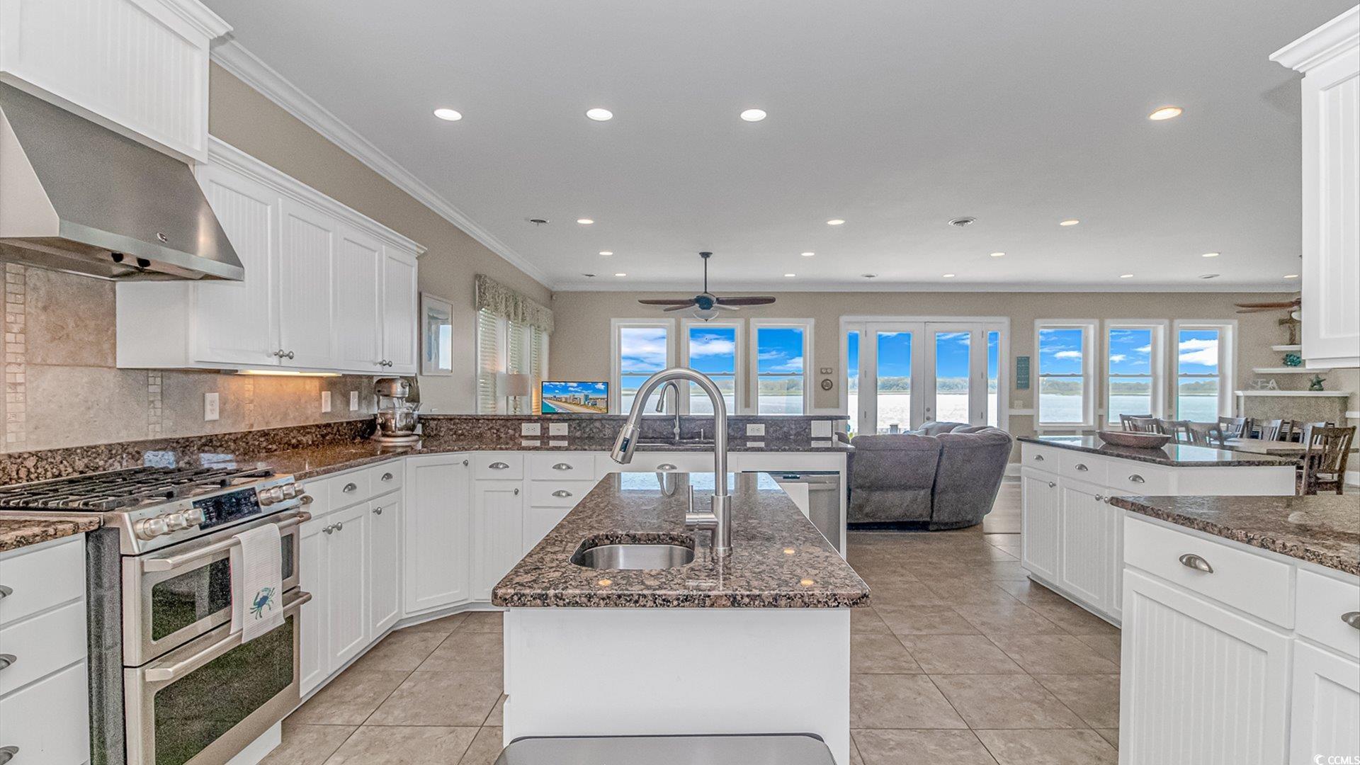 88 Gillette Place Murrells Inlet, SC 29576 - Photo 15 of 40 Kitchen with range with two ovens, wall chimney ex