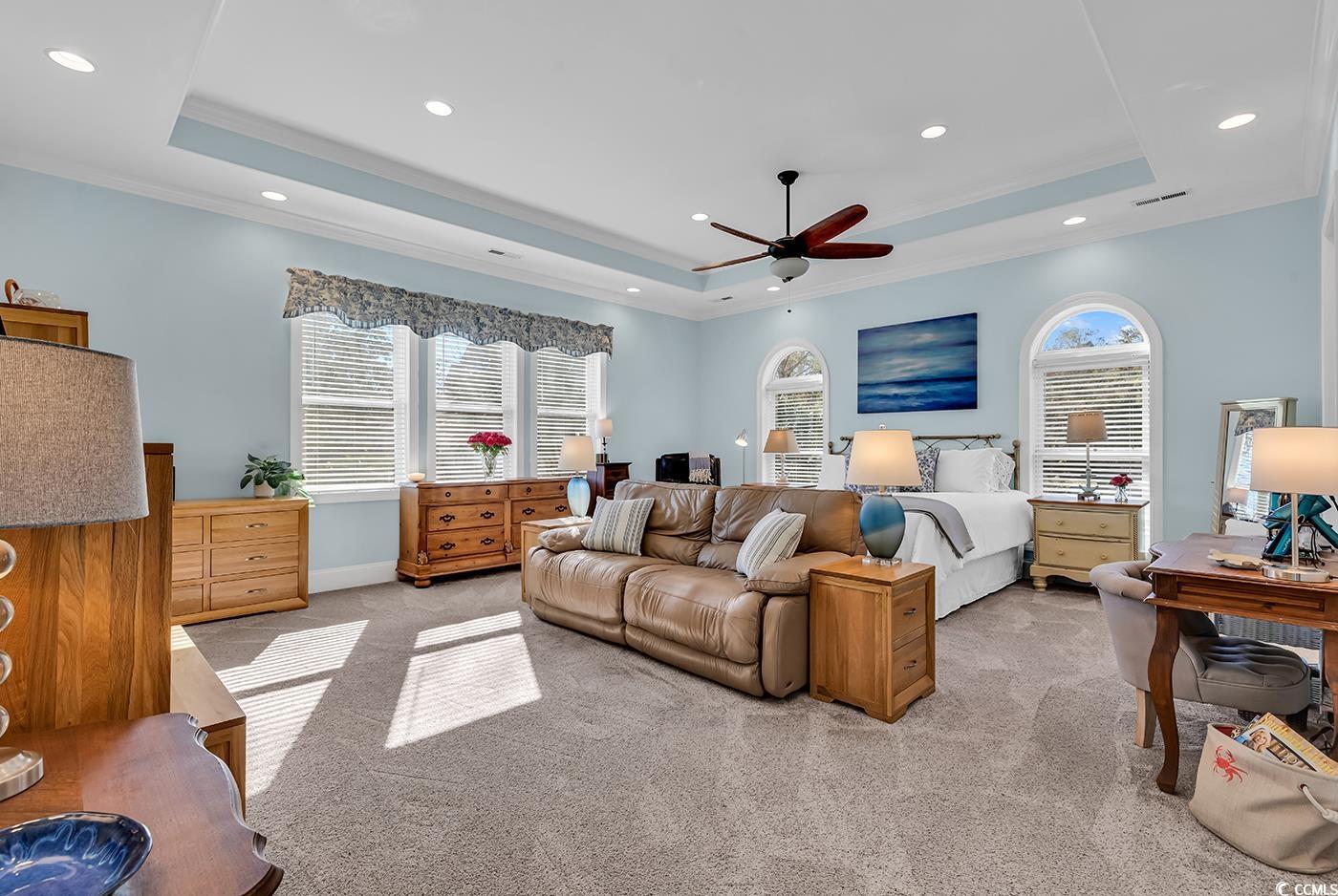 88 Gillette Place Murrells Inlet, SC 29576 - Photo 18 of 40 Bedroom featuring recessed lighting, a raised ceil