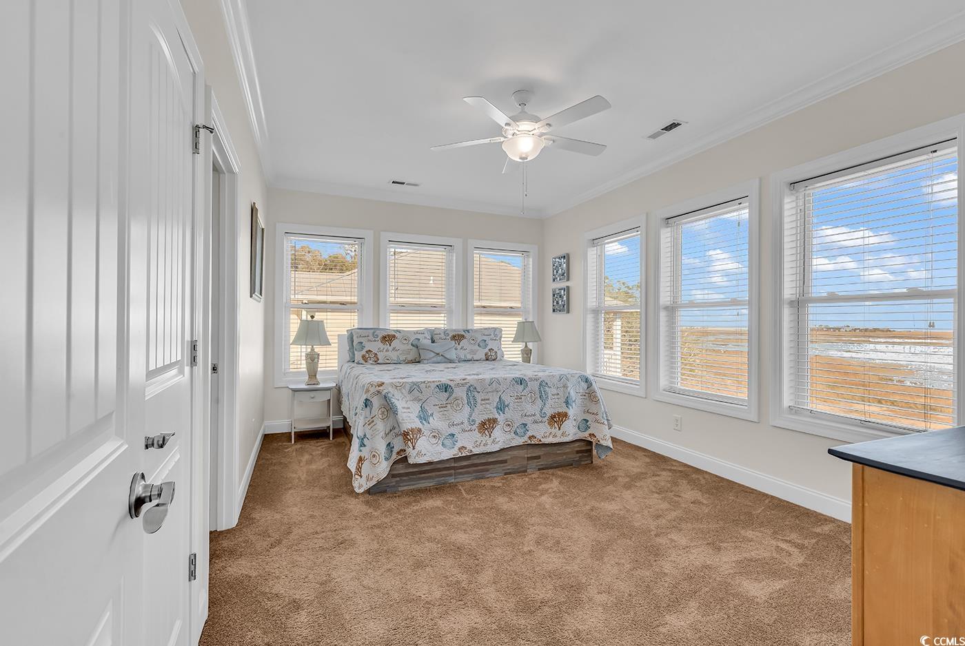 88 Gillette Place Murrells Inlet, SC 29576 - Photo 29 of 40 Bedroom with carpet floors, visible vents, crown m
