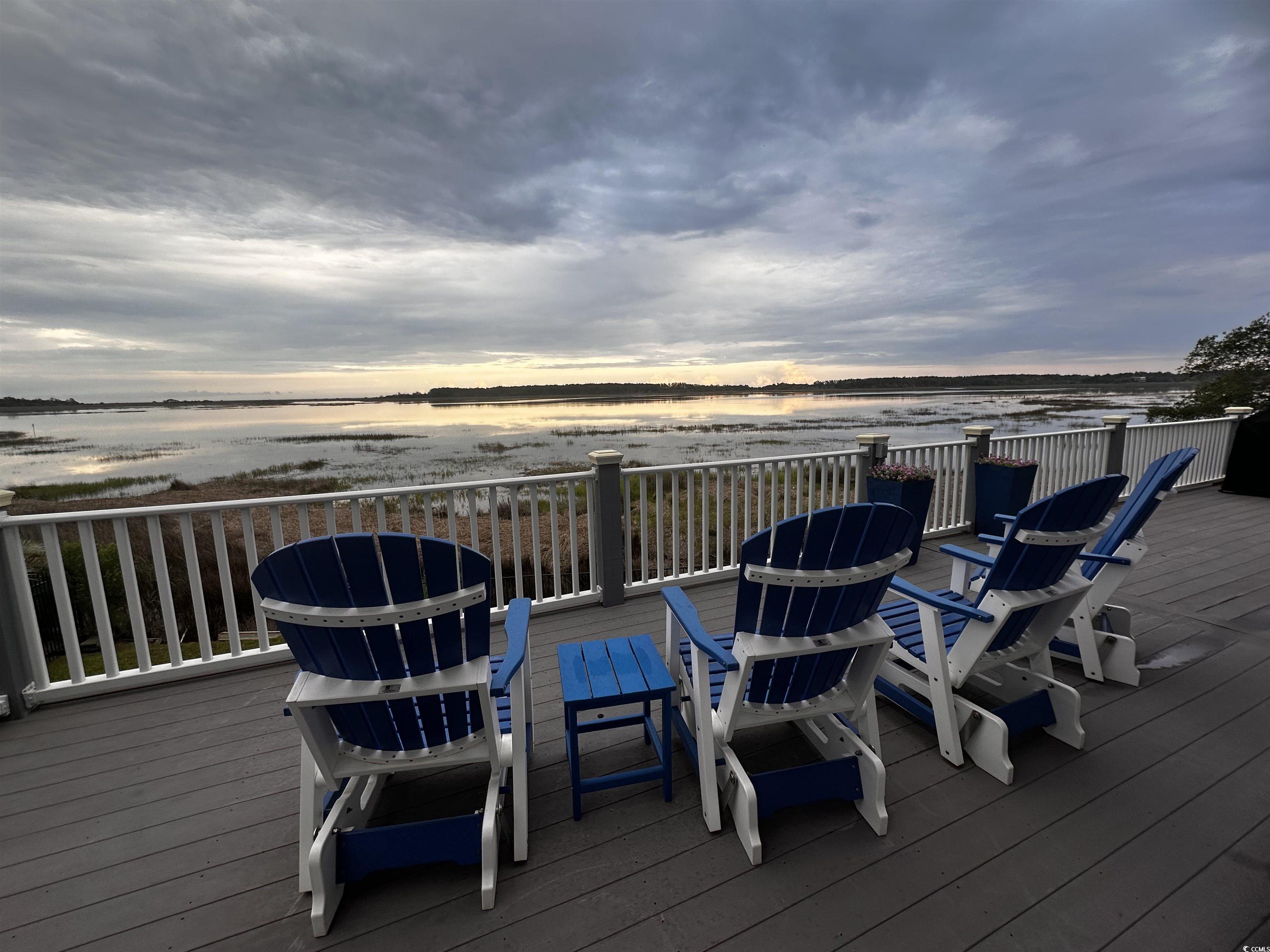 88 Gillette Place Murrells Inlet, SC 29576 - Photo 40 of 40 Deck featuring a water view