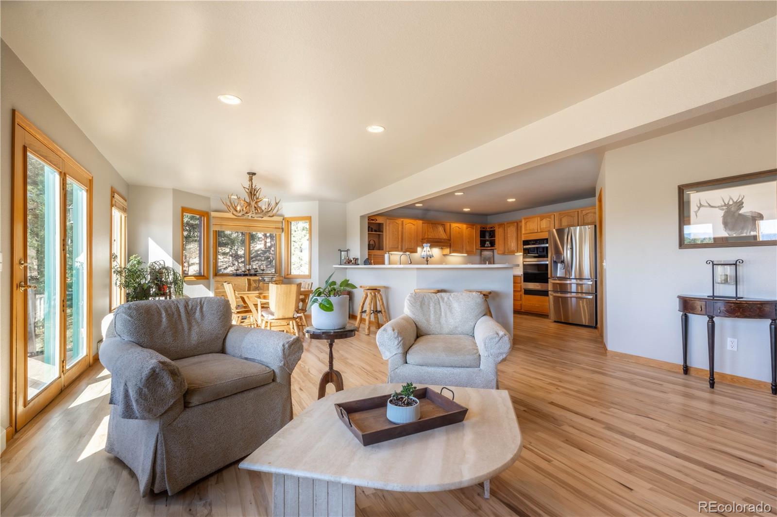 318 Rd D Pine, CO 80470 - Photo 8 of 50 a living room with furniture and a wooden floor