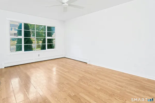 an empty room with a window