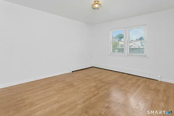 an empty room with a window