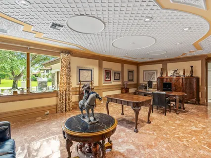 a bathroom with a double vanity sink mirror and shower