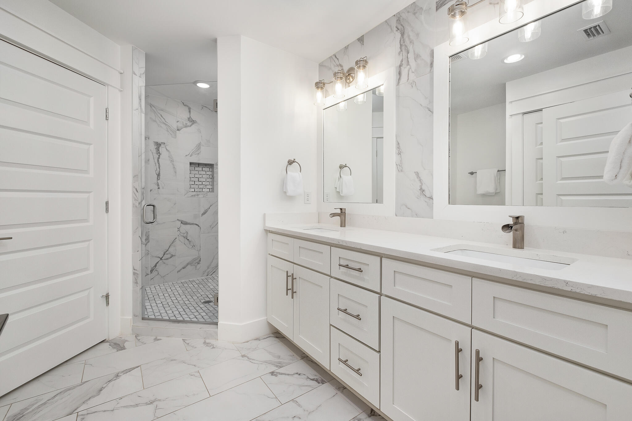 66 Seabreeze Trail Inlet Beach, FL 32461 - Photo 35 of 59 a spacious bathroom with double sink and a shower