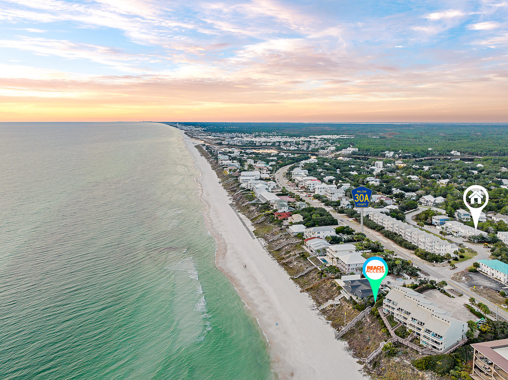 66 Seabreeze Trail Inlet Beach, FL 32461 - Photo 49 of 59 a view of city and ocean