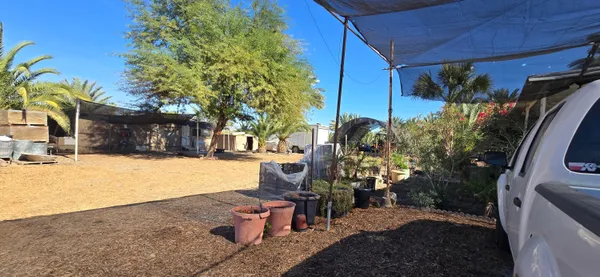a view of a yard of a house