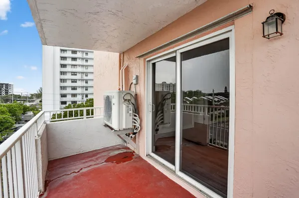 a view of a balcony