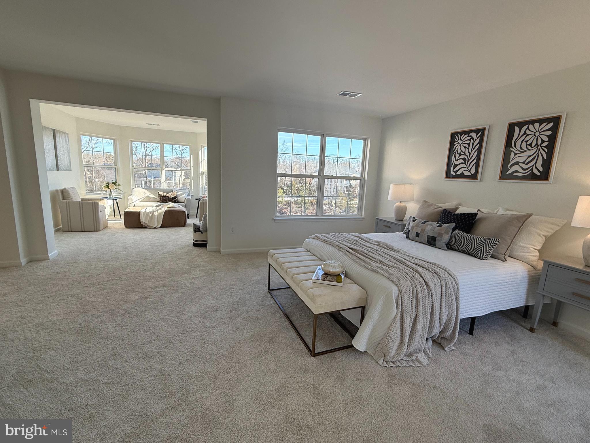 8329 Tillett Loop Manassas, VA 20110 - Photo 19 of 27 a spacious bedroom with a bed and a large window