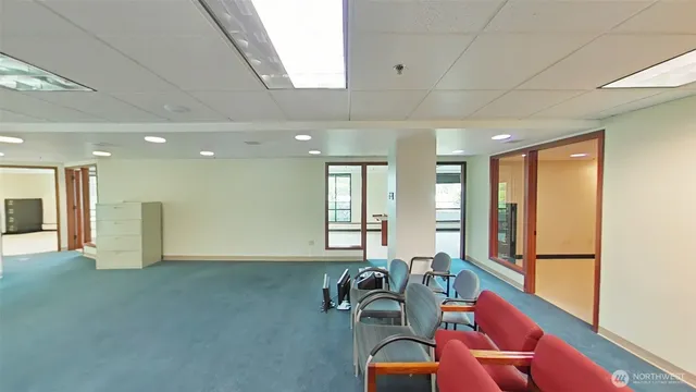 a very nice looking room with a large window