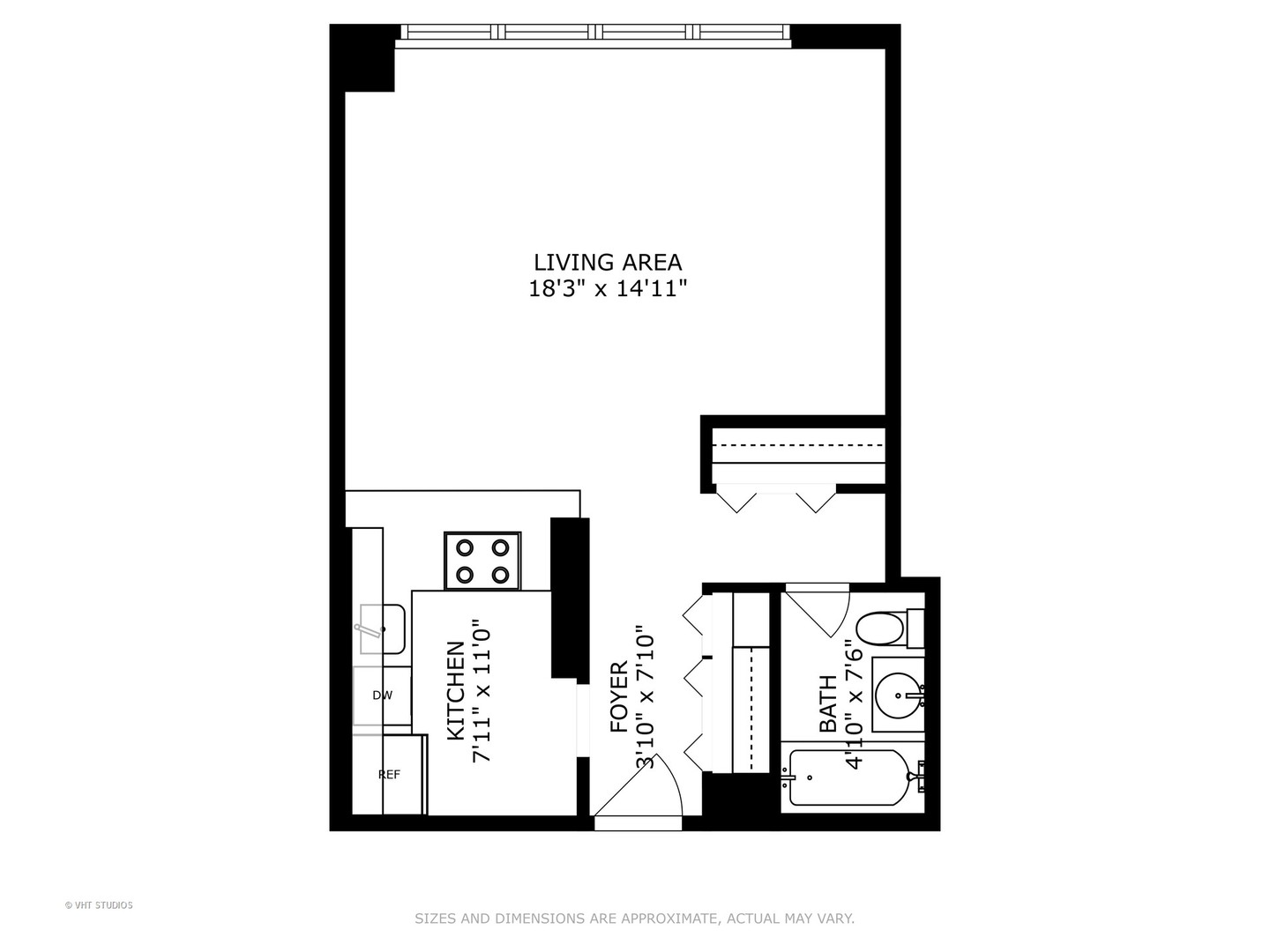655 West Irving Park Road, Unit 1109 Chicago, IL 60613 - Photo 20 of 29 a picture of a bench in front of a wall