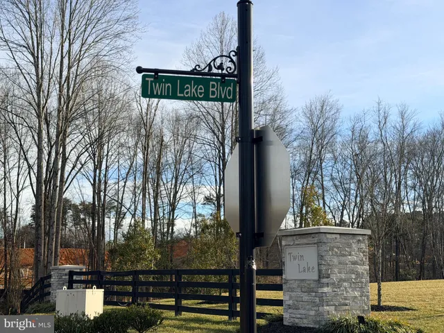 a view of backyard with wooden fence and trees