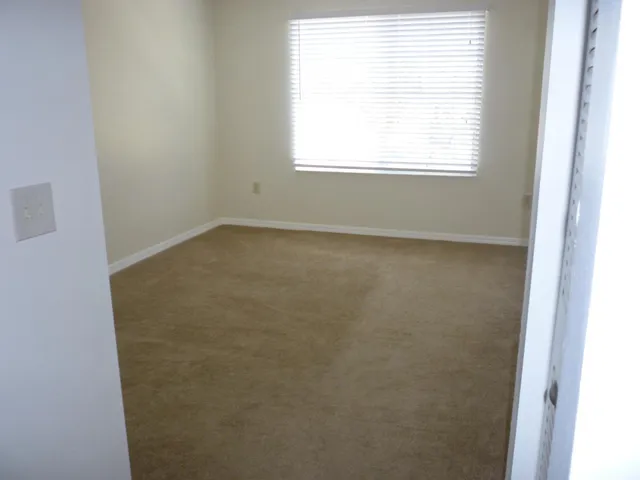 an empty room with a window