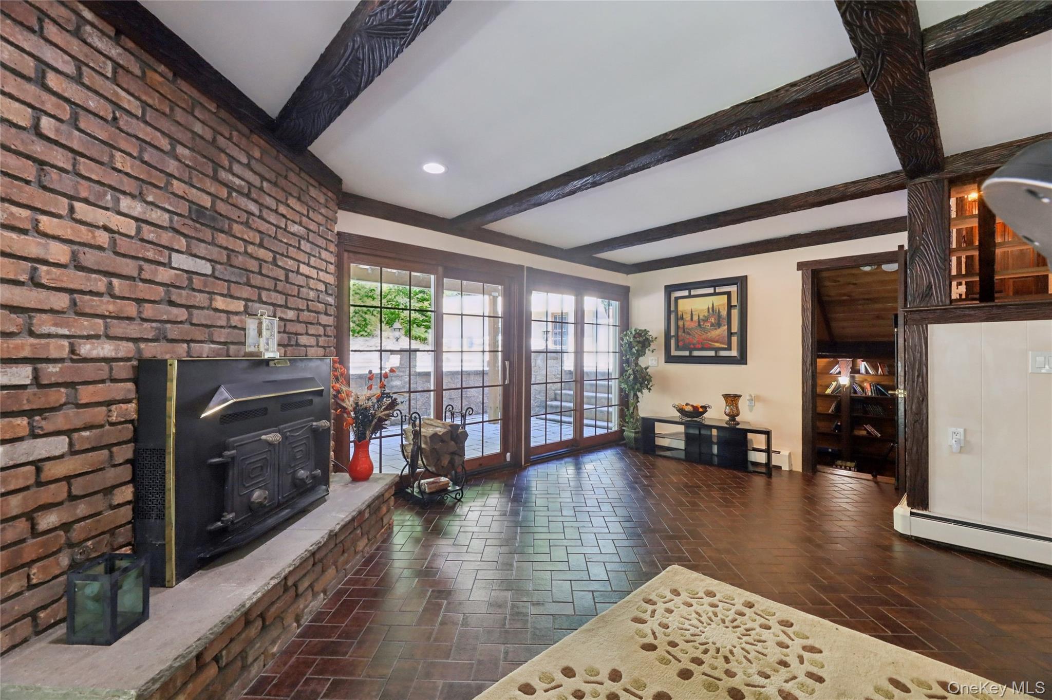 341 Call Hollow Road Stony Point, NY 10980 - Photo 27 of 46 Wood burning fireplace with cast iron built-in blower