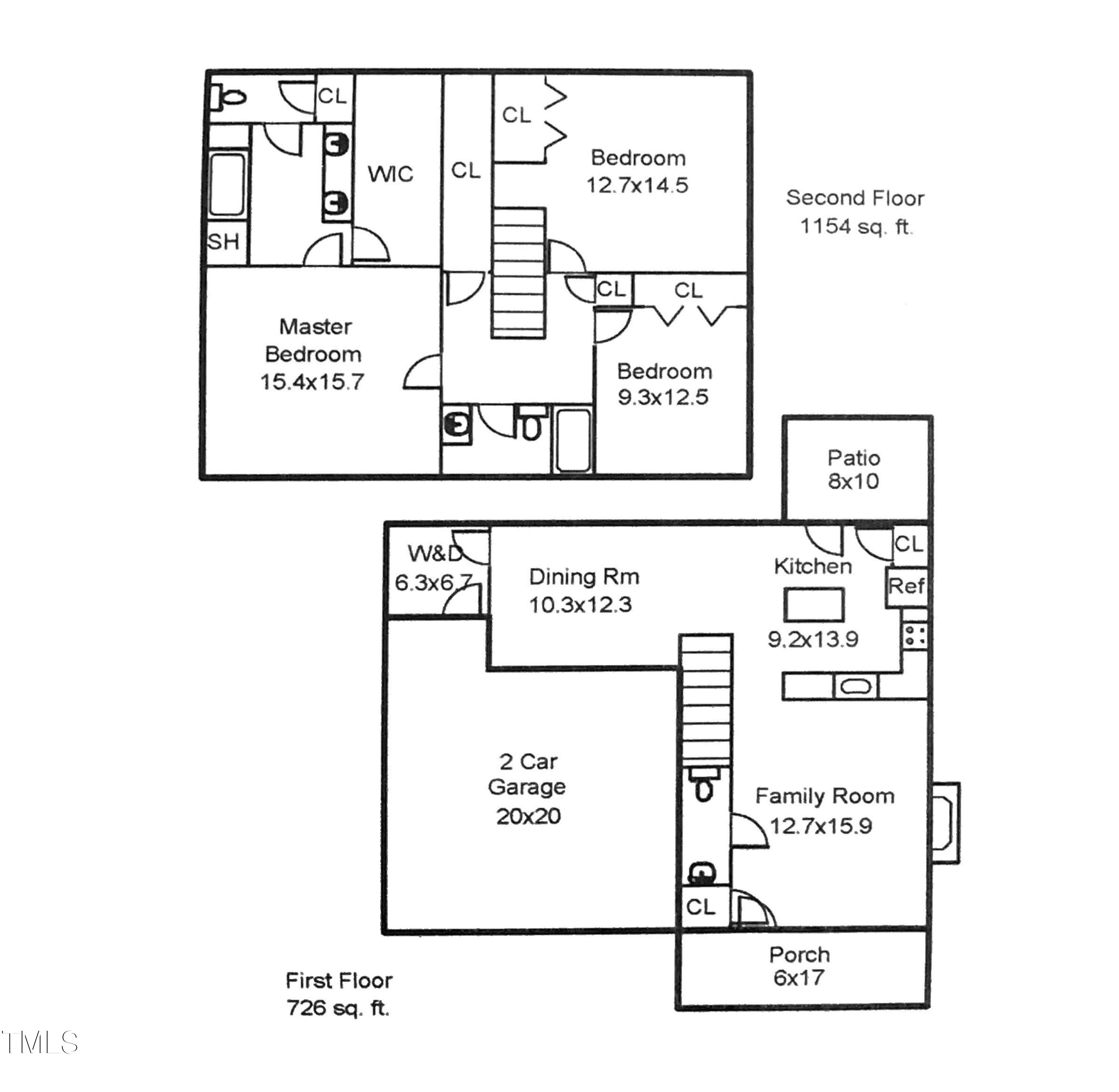 952 Spring Meadow Drive Durham, NC 27713 - Photo 32 of 32 Floor Plan 1