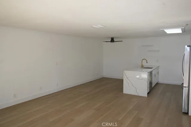 a view of a room with a sink