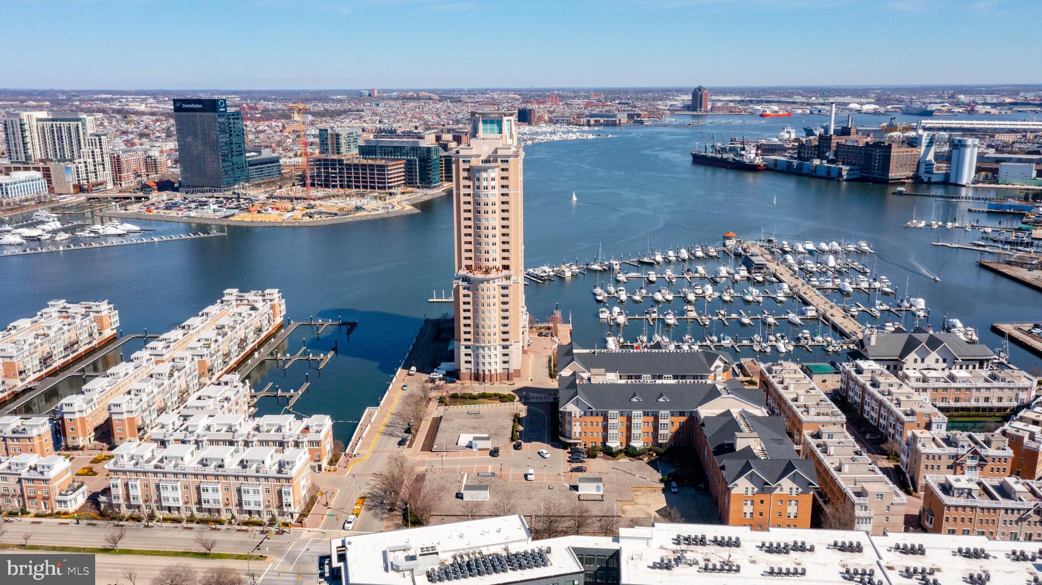23 Pierside Drive, Unit 413 Baltimore, MD 21230 - Photo 25 of 36 aerial view of a city