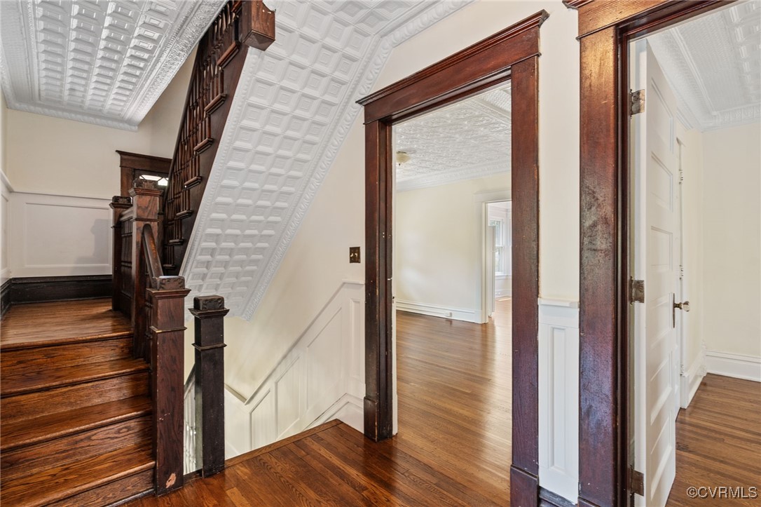 2707 Sherbourne Road Richmond, VA 23237 - Photo 24 of 50 Stairway featuring a decorative wall, wood finishe