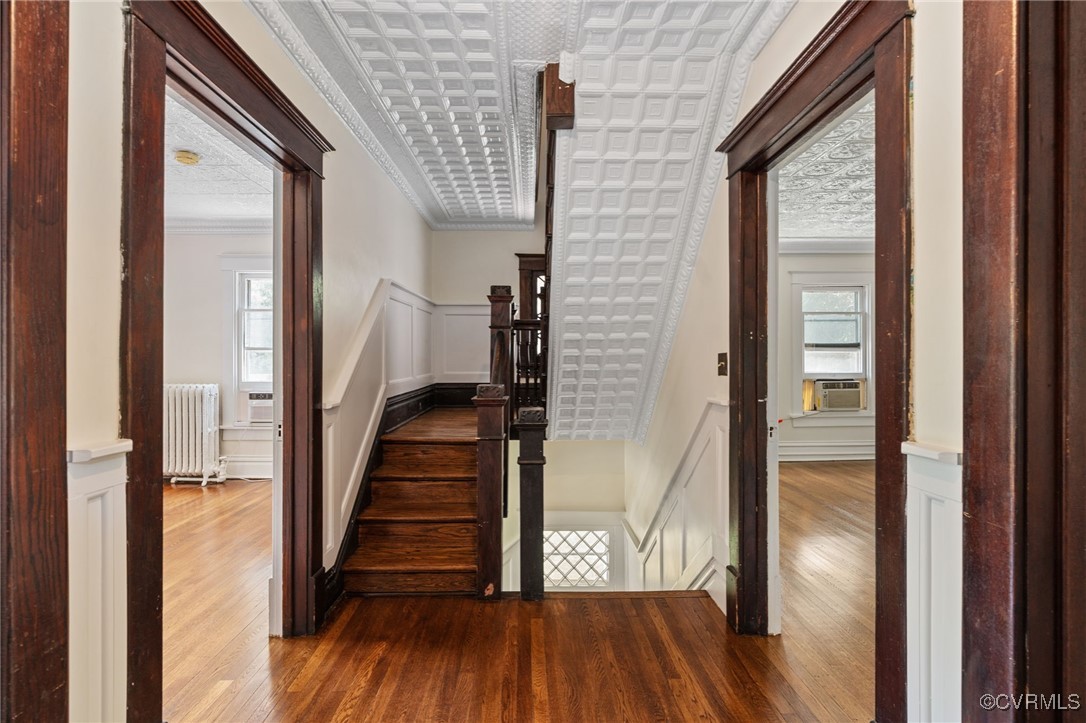 2707 Sherbourne Road Richmond, VA 23237 - Photo 41 of 50 Stairway with radiator heating unit, a decorative