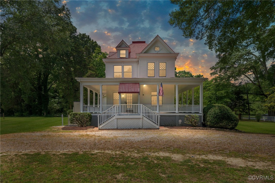 2707 Sherbourne Road Richmond, VA 23237 - Photo 49 of 50 View of front of house with a porch, a lawn, and s