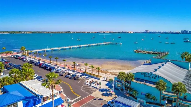 a front view of a building with street